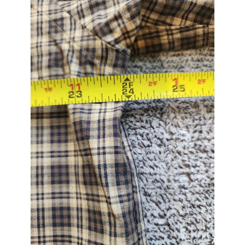 Cutter & Buck Men's Large100% Cotton Long Sleeved Brown Plaid Button Down Shirt - Picture 6 of 6